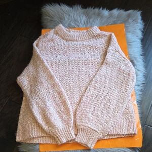Nwot! Madewell Net Knit Peachy Light Pink Sweater